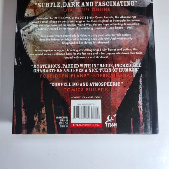 The Absence Graphic Novel Martin Stiff Hardcover 1st Edition 2014 Comic - Picture 9 of 16